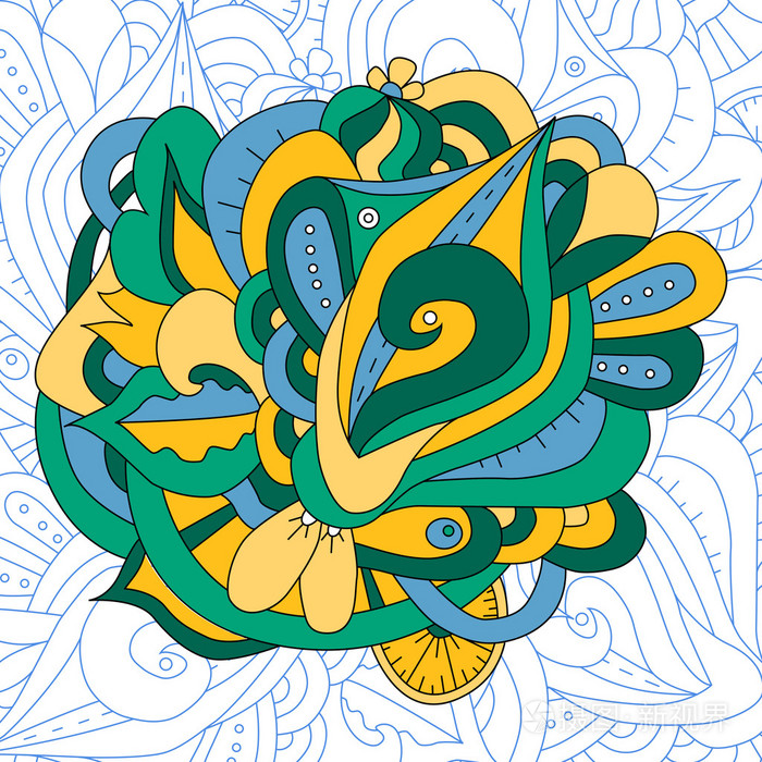 抽象多彩涂鸦元素