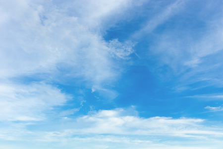 蓝蓝的天空和白色的云，多云天空背景