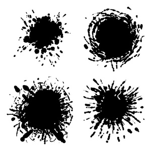 黑暗的斑点。 矢量插图