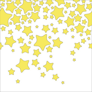 星星，横向无缝模式。矢量图