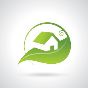 生物绿色房子图标