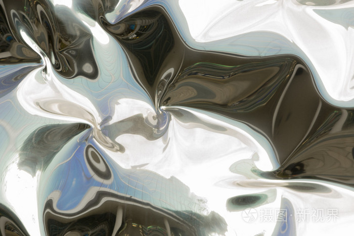 扭曲的镜子表面