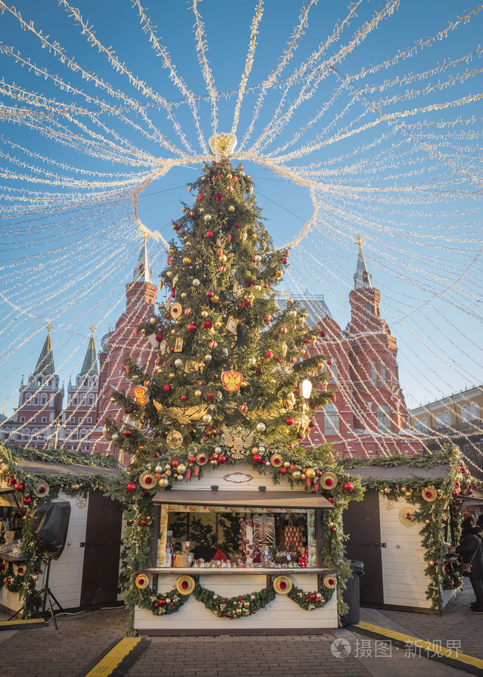 在莫斯科,俄罗斯的圣诞市场