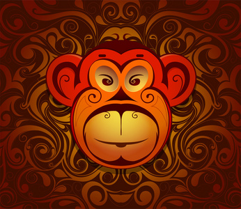 作为标志为 2016 年的猴子