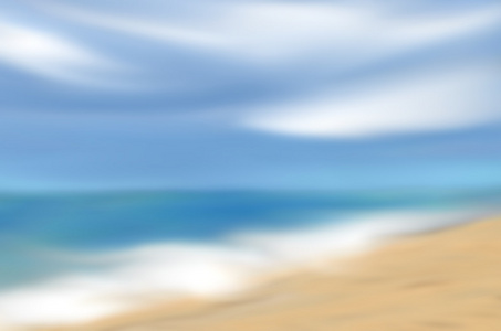 模糊的热带海滩抽象背景