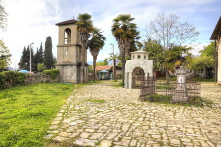 Abhazia。领土古代寺庙的圣母安息最圣洁的我们