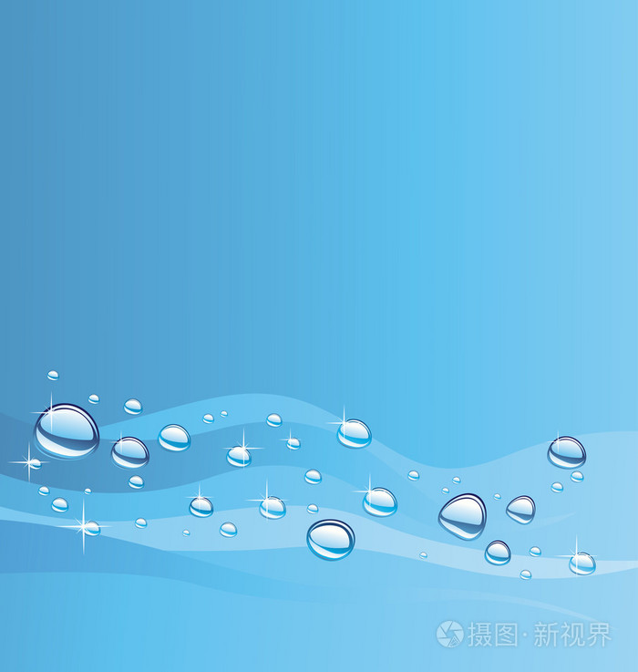 水波浪与泡沫