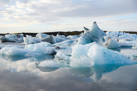 在冰岛冰川环礁湖 jokulsarlon