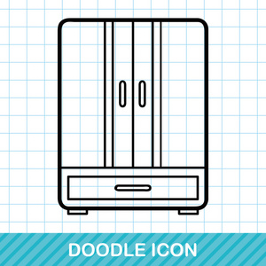 柜橱涂鸦矢量图