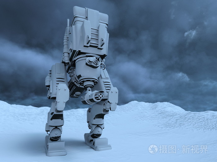 3d cg 渲染的战斗机器人
