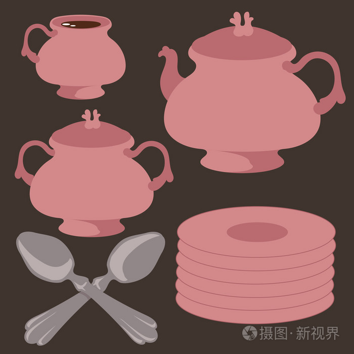 盘子矢量集插画-正版商用图片1l894y-摄图新视界