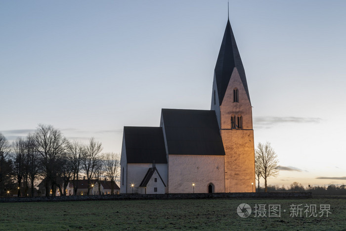 教会在 Tofta，在瑞典哥得兰岛