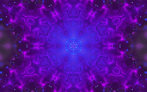 深紫色分形曼陀罗, 创意平面设计的数字艺术品
