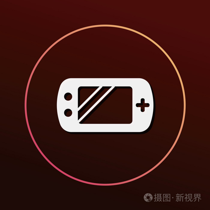 掌上游戏机图标矢量图