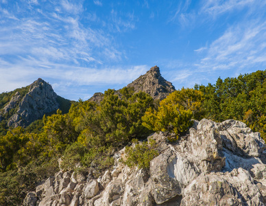 在特内里费岛的岩石山