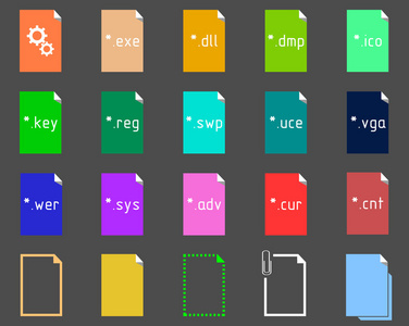ico格式一套系统文件扩展名图标照片