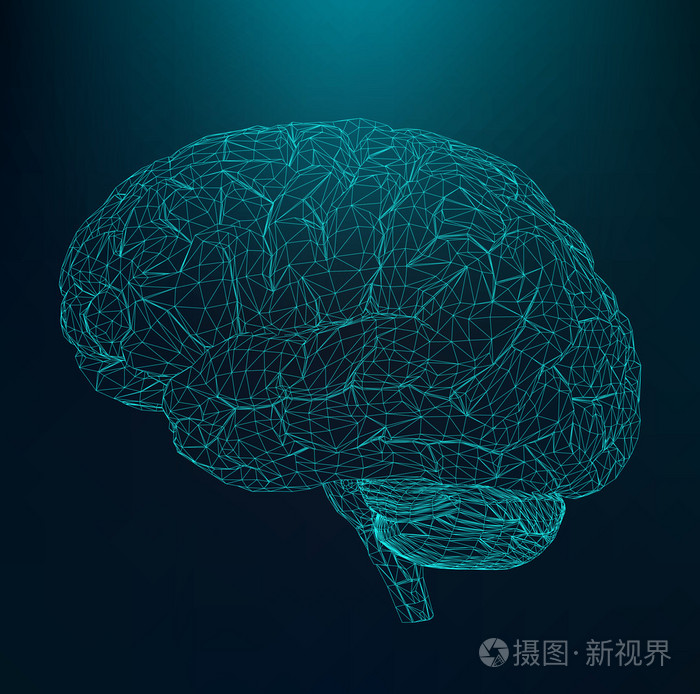 多边形结构网格.抽象的创意概念向量背景.分子格.