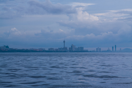 晚上蓝海景