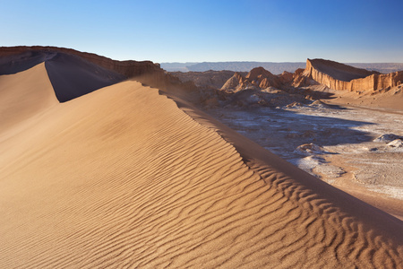 Valle de la Luna，智利阿塔卡马沙漠的沙丘