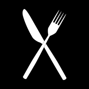 叉子和刀图标