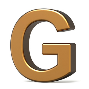 3d 光泽黄金字母 g照片