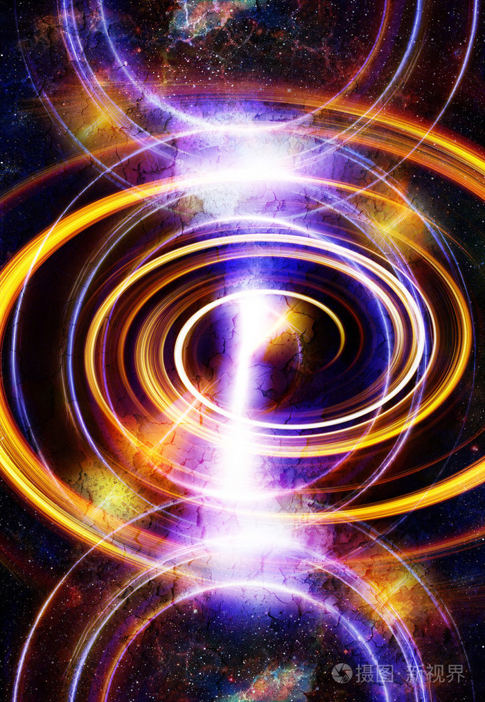 星云, 宇宙, 空间和光圆,颜色宇宙抽象背景星星