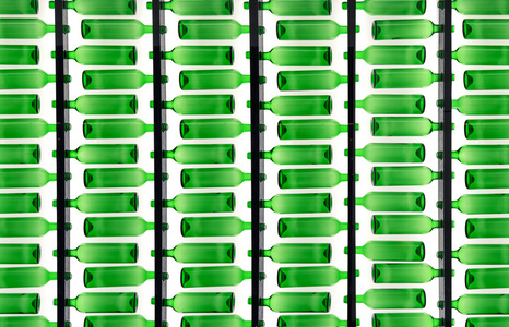 半透明的绿色瓶模式