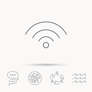 无线网络图标。无线 wifi 网络标志