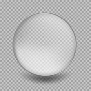 白色透明的玻璃球体的怒视和亮点