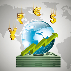 钱和全球经济图片