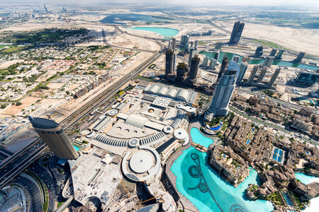 迪拜的天际线和摩天大楼