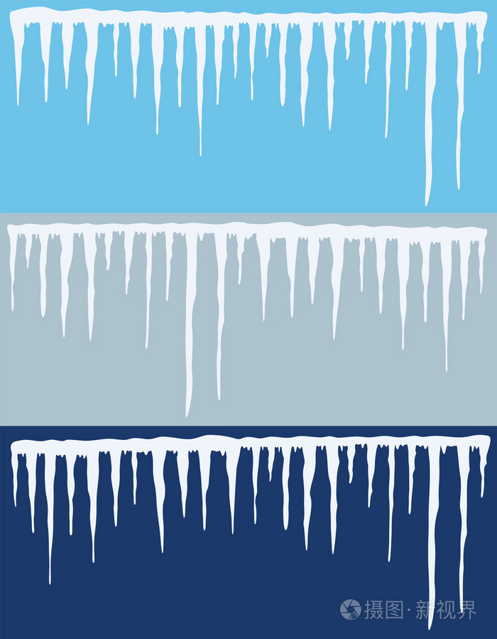 矢量收藏的冰柱背景插画-正版商用图片1laexj-摄图新视界