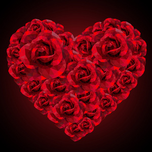 浪漫的红玫瑰，情人节一天低聚样式