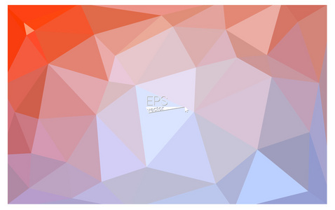 橙色 几何 皱巴巴 三角 低模折纸样式梯度图图形背景。矢量多边形设计为您的业务的