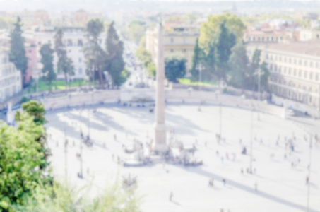 罗马波波洛广场的空中视野背景