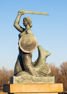 在波兰的华沙美人鱼照片