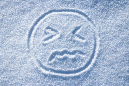 在雪中的笑脸