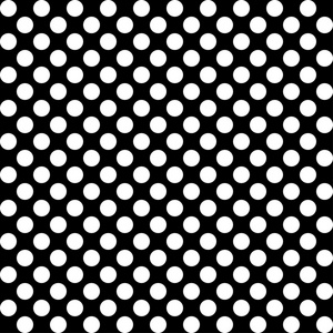 无缝的黑色和白色矢量波尔卡圆点装饰背景照片