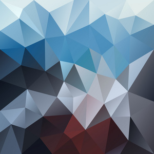 矢量多边形背景与不规则镶嵌模式三角几何设计在山颜色蓝色，棕色，灰色，黑色