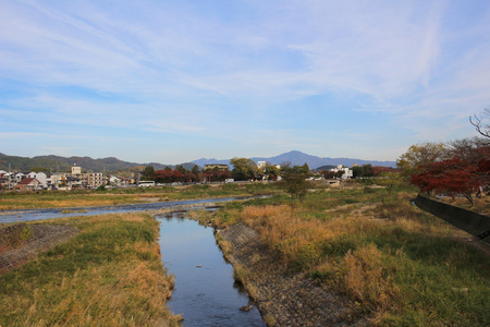 在京都岚山山前桂河