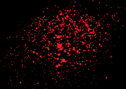 在黑色背景上红色血液的矢量飞溅.照片