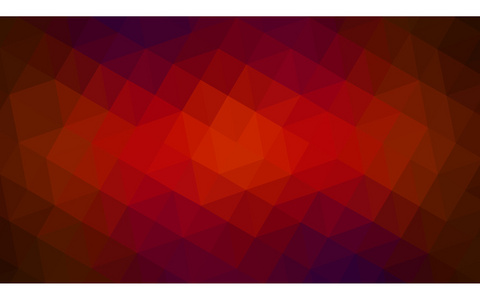 暗红色的多边形设计插图中，三角形和梯度的折纸样式组成的