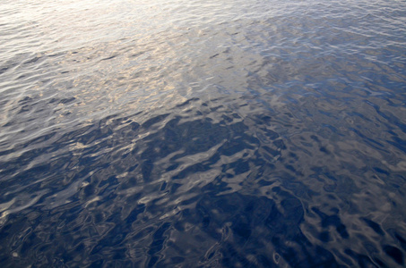 清除蓝色的大海，水海景抽象背景