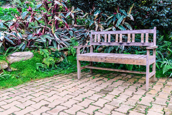 板凳在花园中