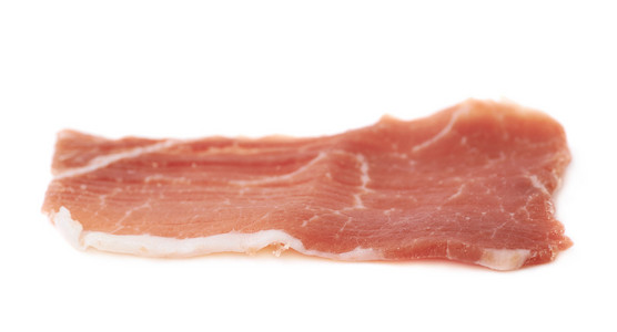 孤立的 Jamon 火腿切片