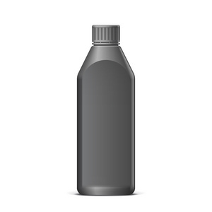 很酷的现实黑色塑料瓶