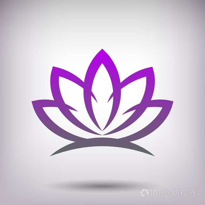 象形文的莲花图标