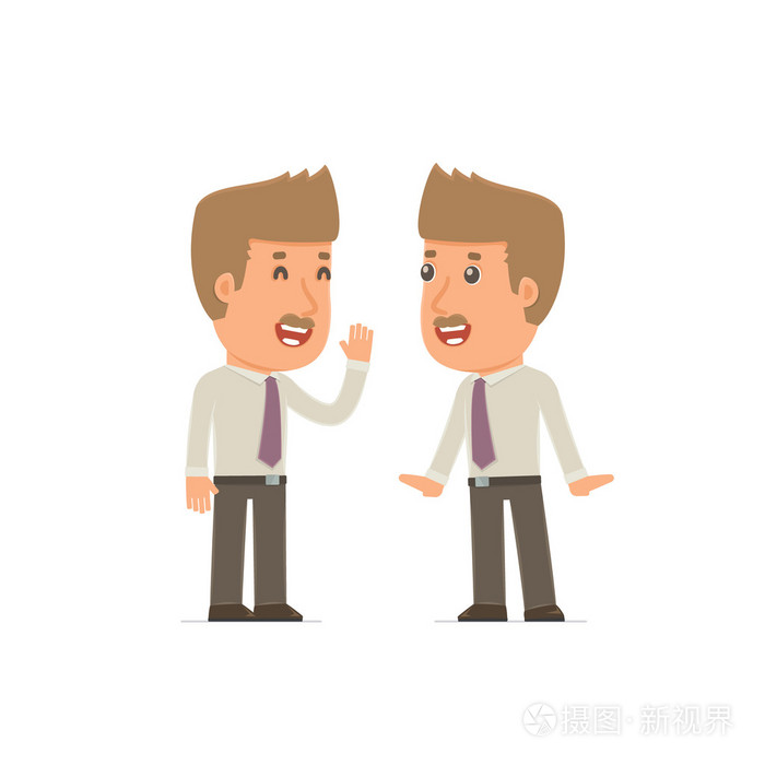 狡猾的性格经纪人对他的朋友说闲话