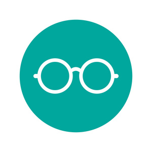 眼镜图标.平面设计风格照片