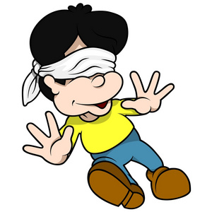 是像瞎子捉迷藏照片